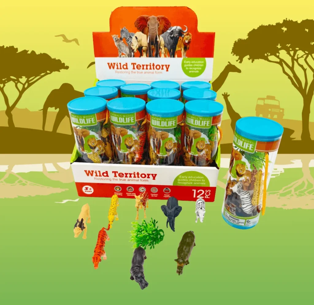 Cubitube Wild Territory Ref. D2 con figuras de animales colección infantil educativa y coleccionable.