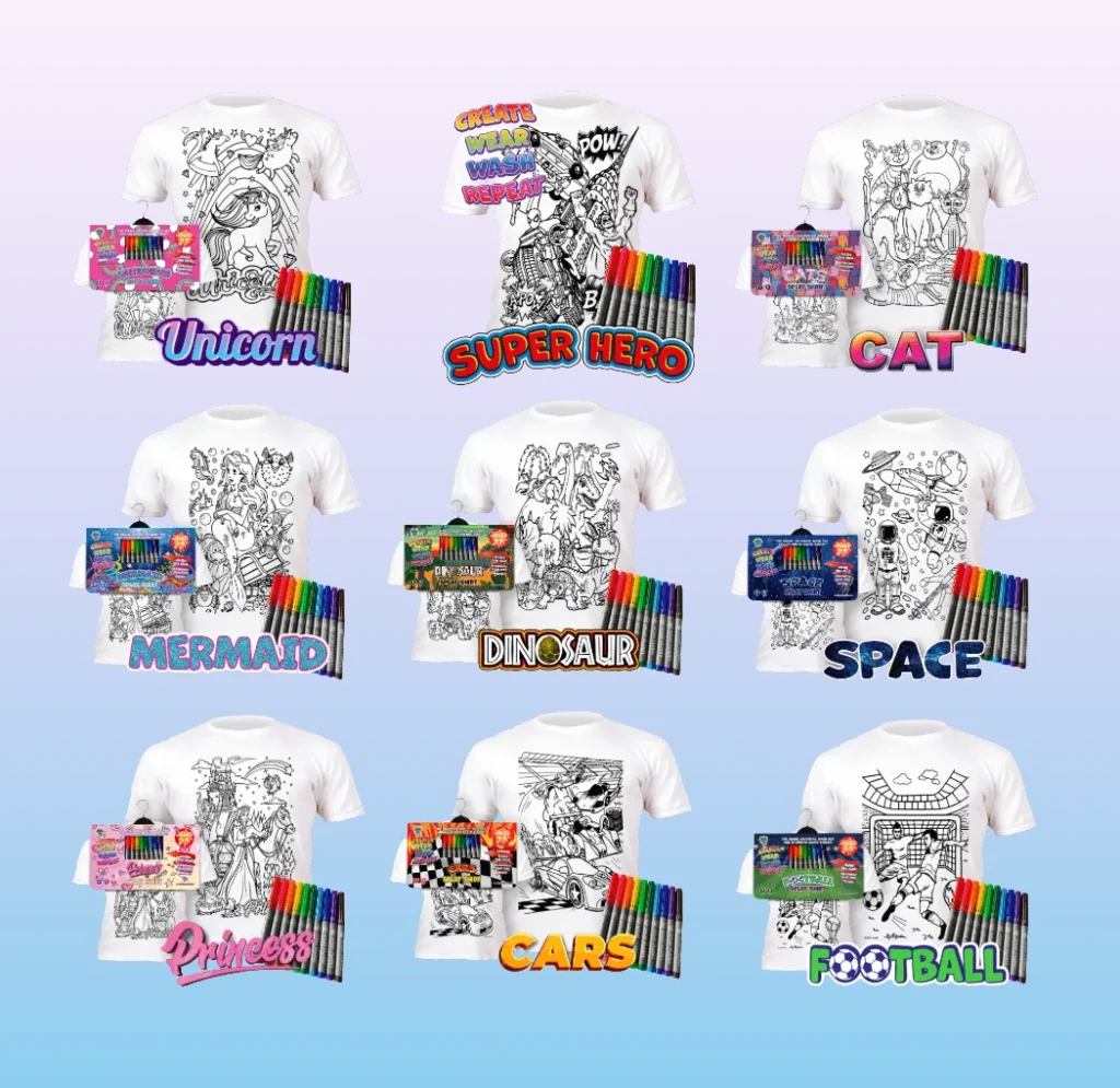 Splat Planet T-Shirts – varios modelos de camisetas para colorear