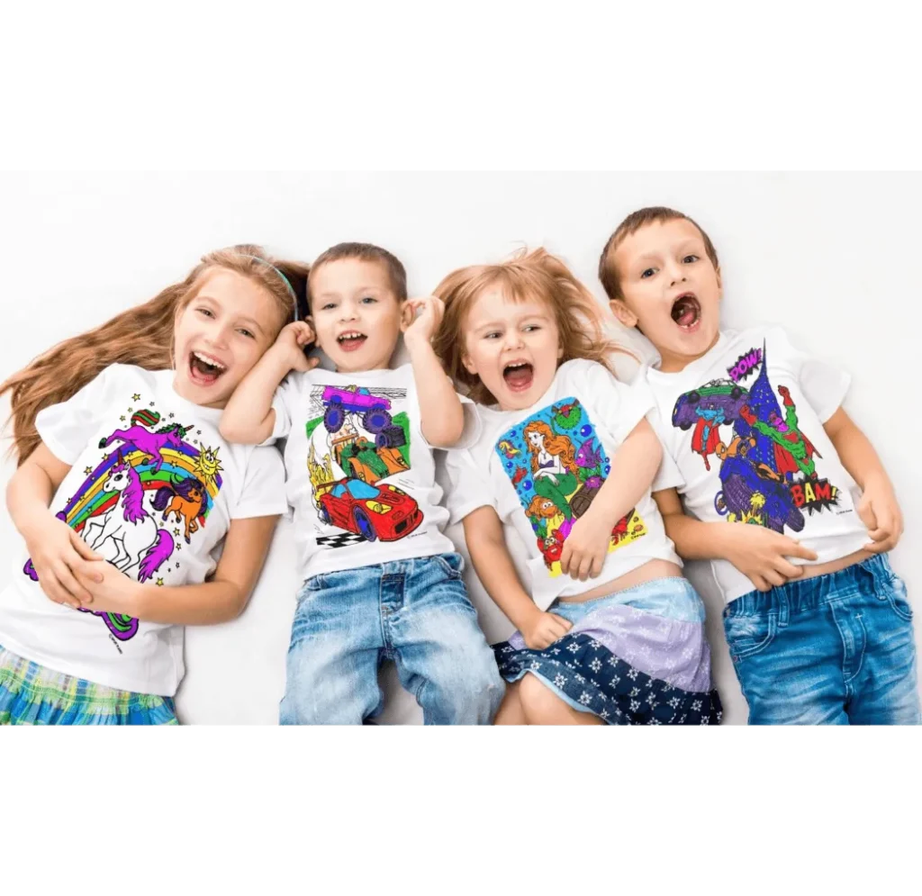 Splat Planet T-Shirts para colorear con diseños infantiles