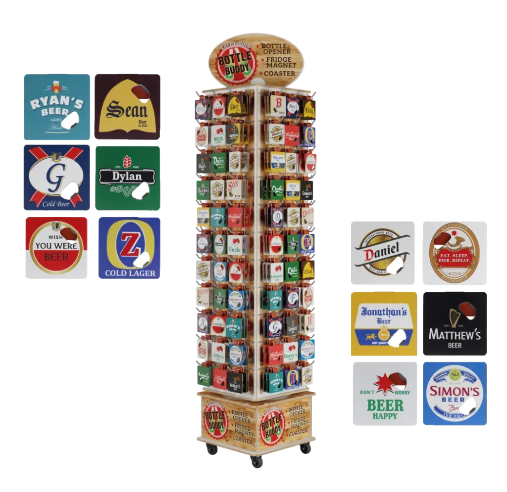 Stands Out Exposito Coaster, Bottle Opener & Fridge Magnet Ref. EXP-BOC