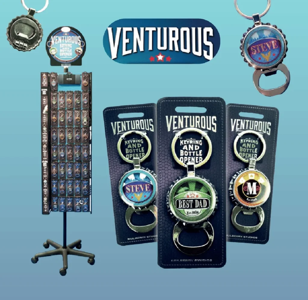 Expositor de Llaveros y Abrebotellas Personalizados Venturous Ref. EXP-VEN