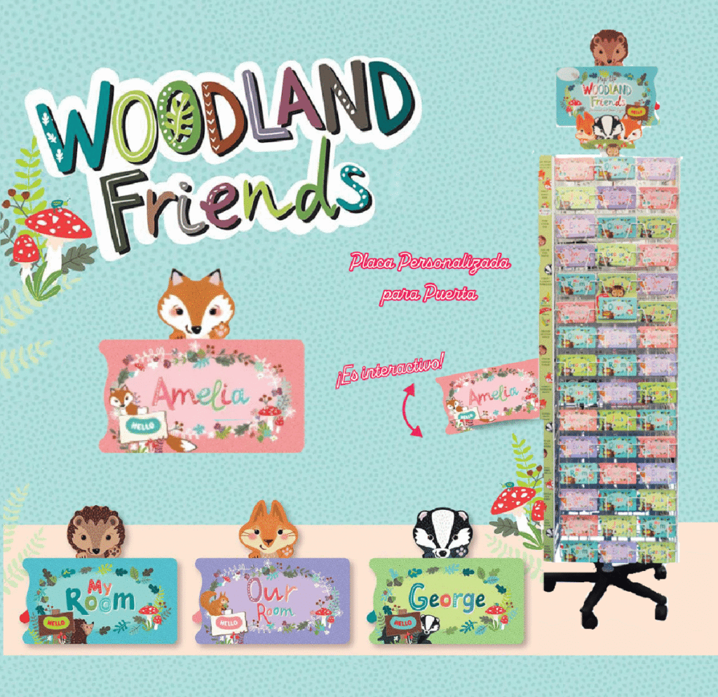 Expositor Woodland Friends EXP-WO de Mulberry Studios para tienda